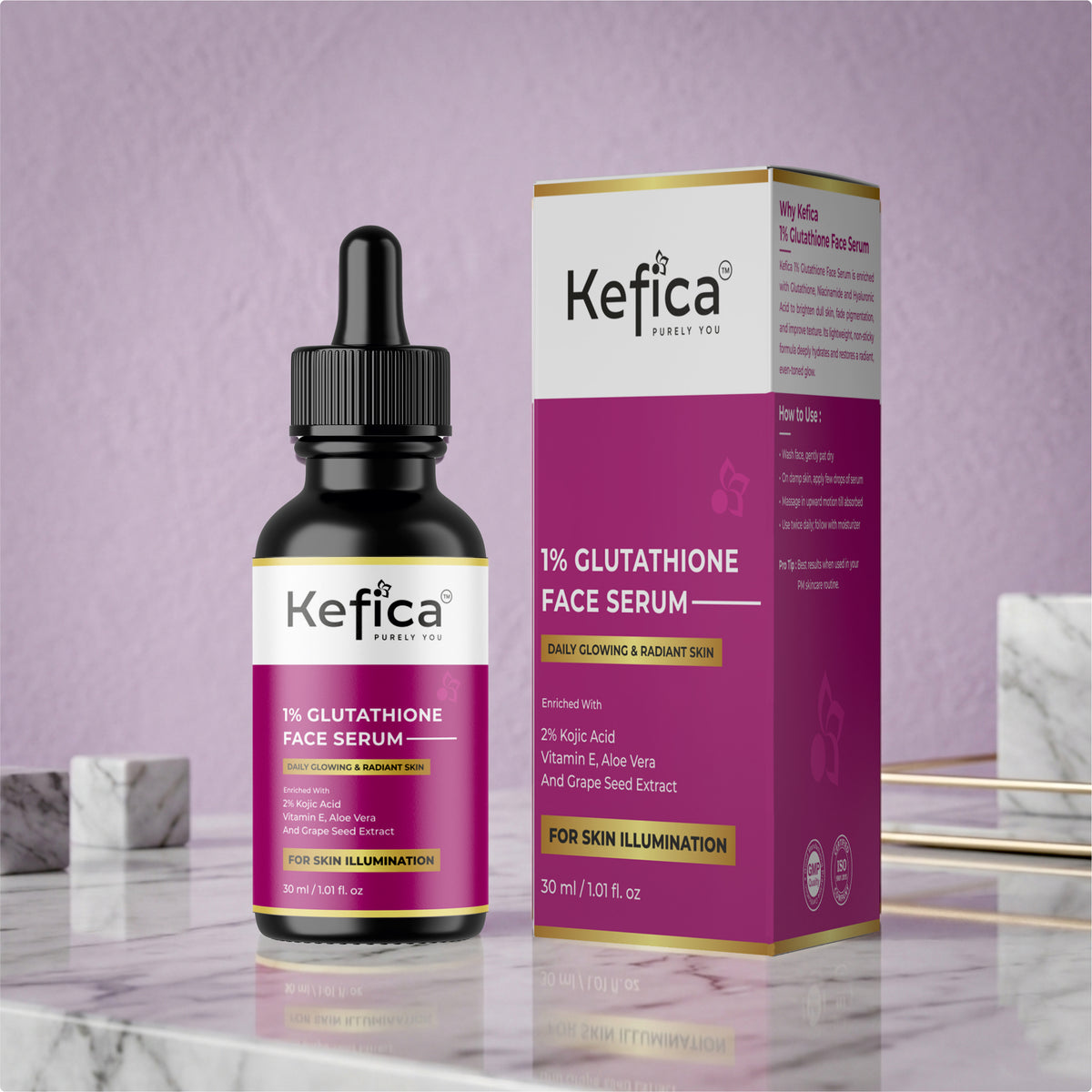 Glutathione & Kojic Acid Face Serum for Radiant Skin