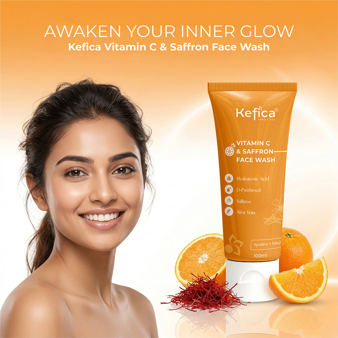 Vitamin C Face Wash with Saffron, Hyaluronic Acid & Aloe Vera
