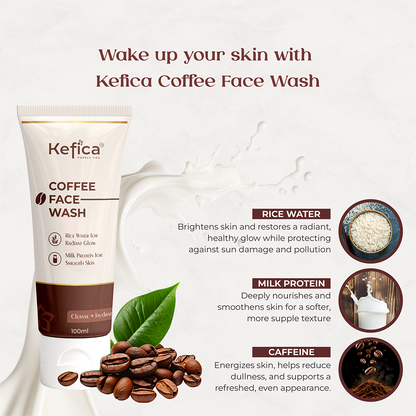 Coffee Face Wash with Rice Water & Milk Protein