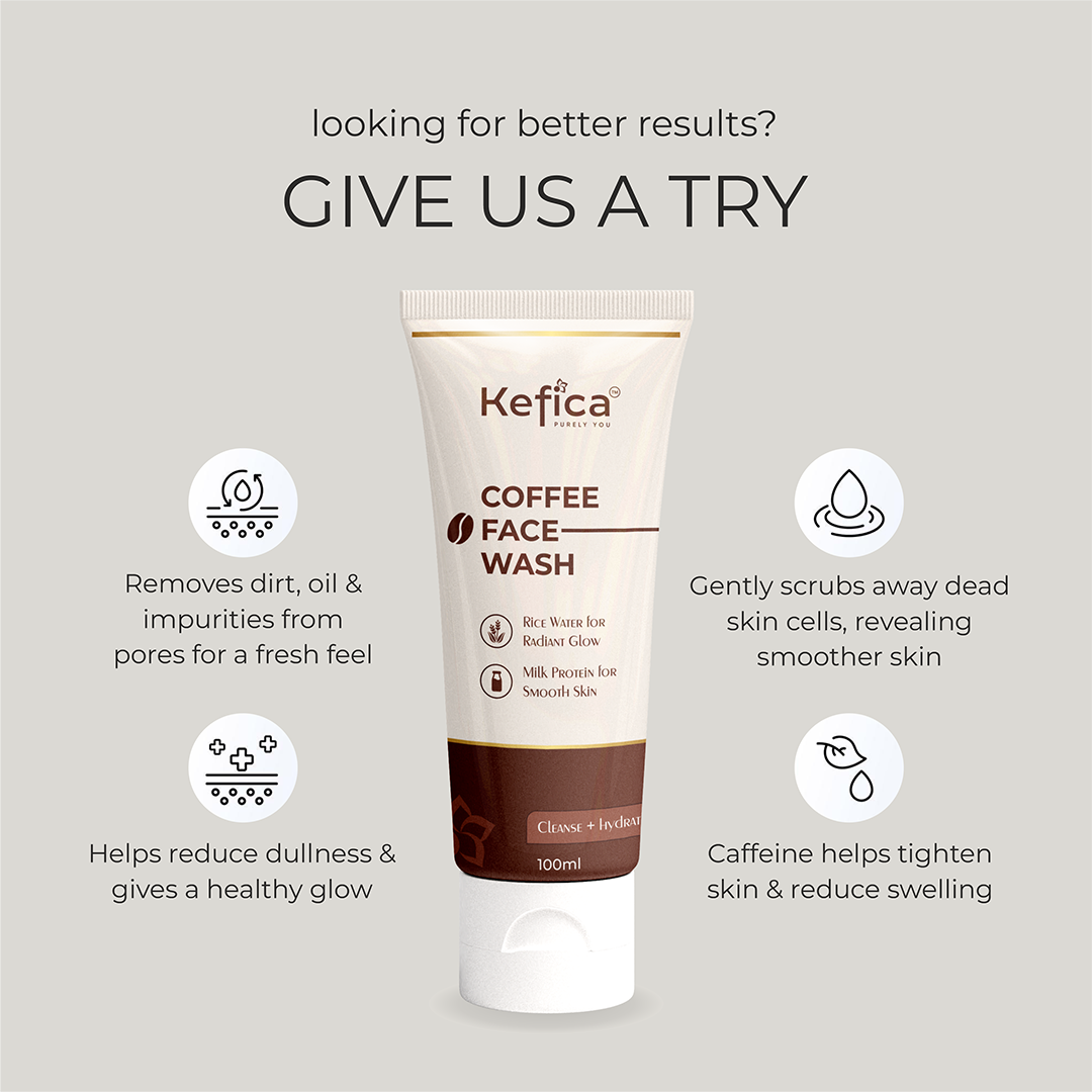 Coffee Face Wash with Rice Water & Milk Protein