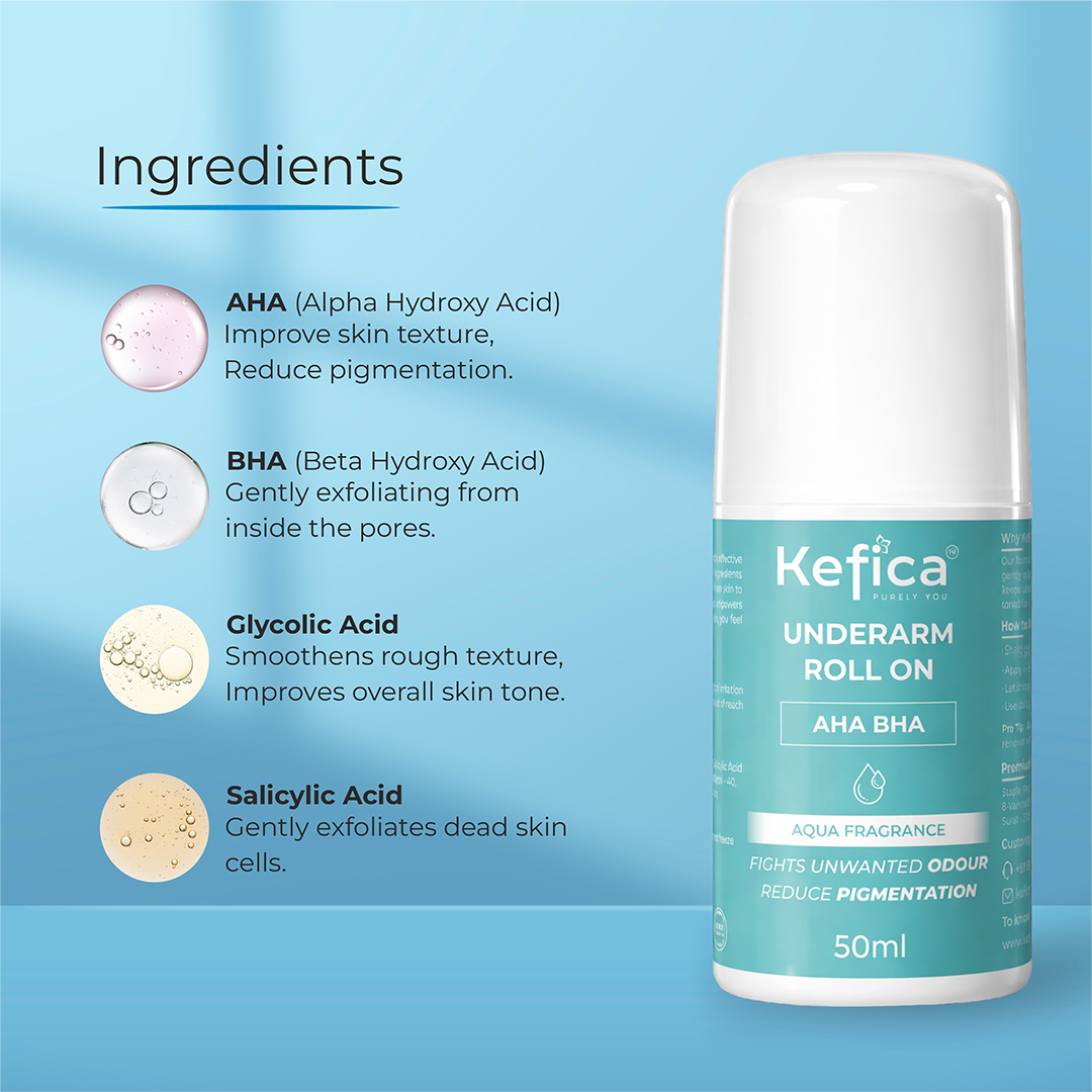 Underarm Roll On with AHA BHA, Glycolic & Salicylic Acid