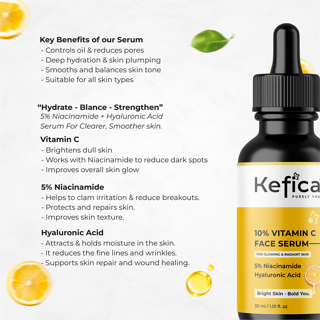 Vitamin C Serum 10% with Niacinamide & Hyaluronic Acid