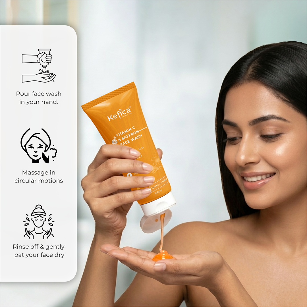 Vitamin C Face Wash with Saffron, Hyaluronic Acid & Aloe Vera