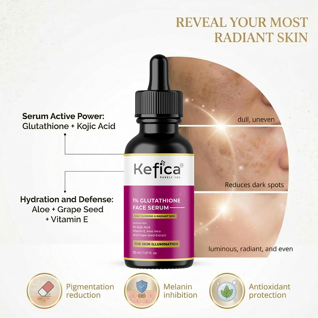 Glutathione & Kojic Acid Face Serum for Radiant Skin