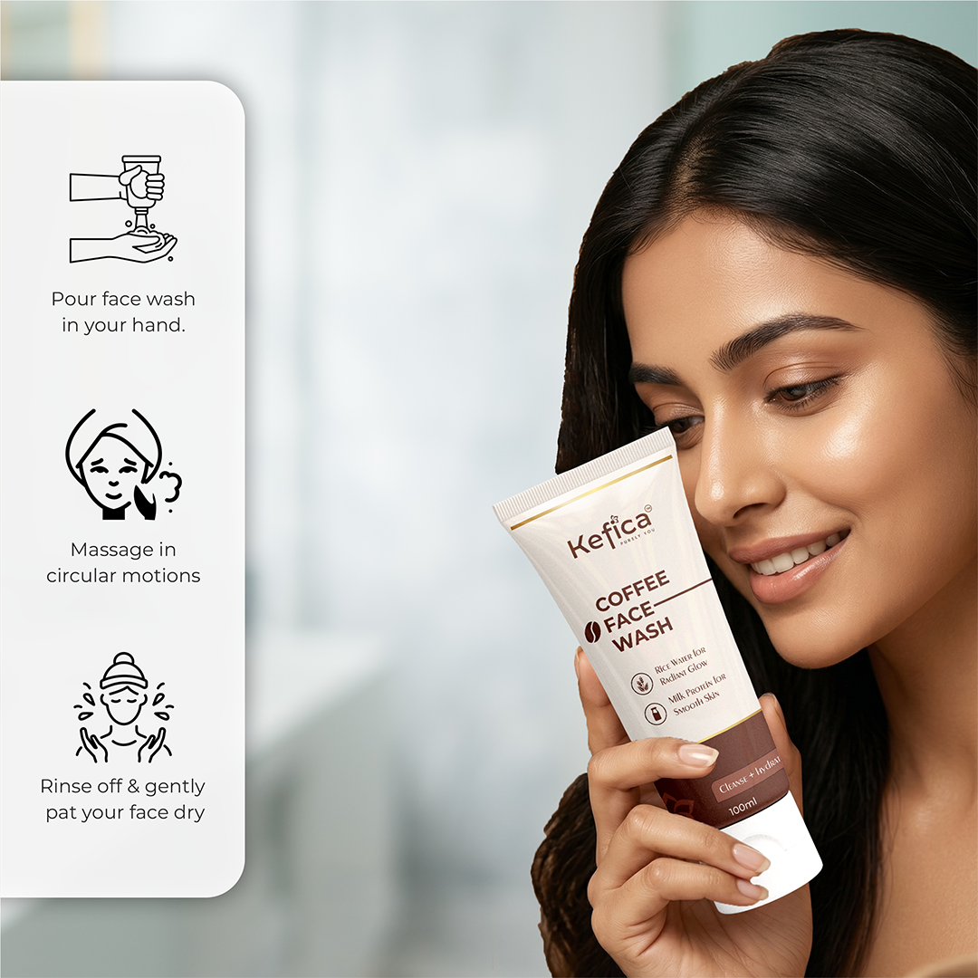 Coffee Face Wash with Rice Water & Milk Protein