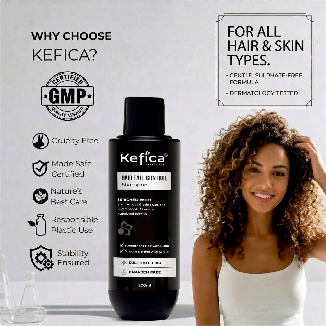 Hair Fall Control Shampoo | Biotin, Caffeine & Keratin
