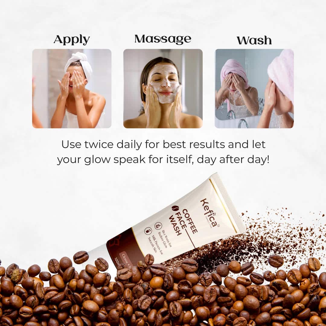 Coffee Face Wash with Rice Water & Milk Protein