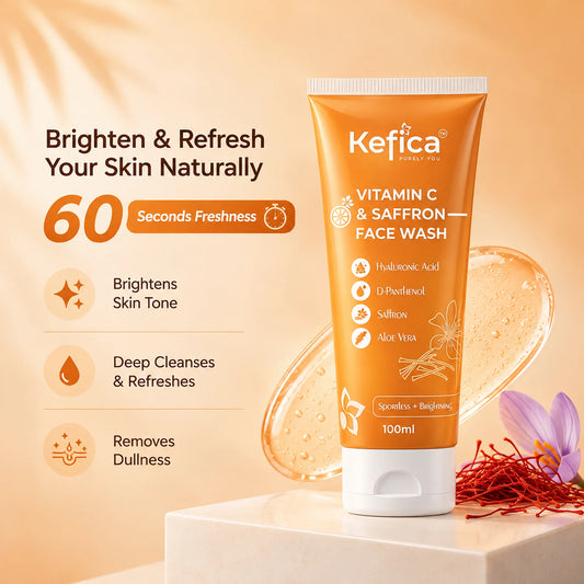 Vitamin C Face Wash with Saffron, Hyaluronic Acid & Aloe Vera