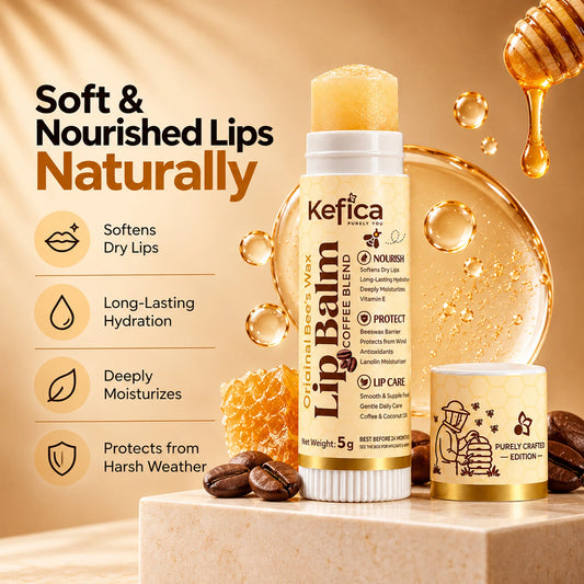 Kefica Natural Beeswax Coffee Blend Nourishing Lip Balm – 5g