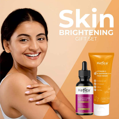 Vitamin C Face Wash with Saffron 100ml + Glutathione Face Serum 30ml | Skin Brightening & Pigmentation Control