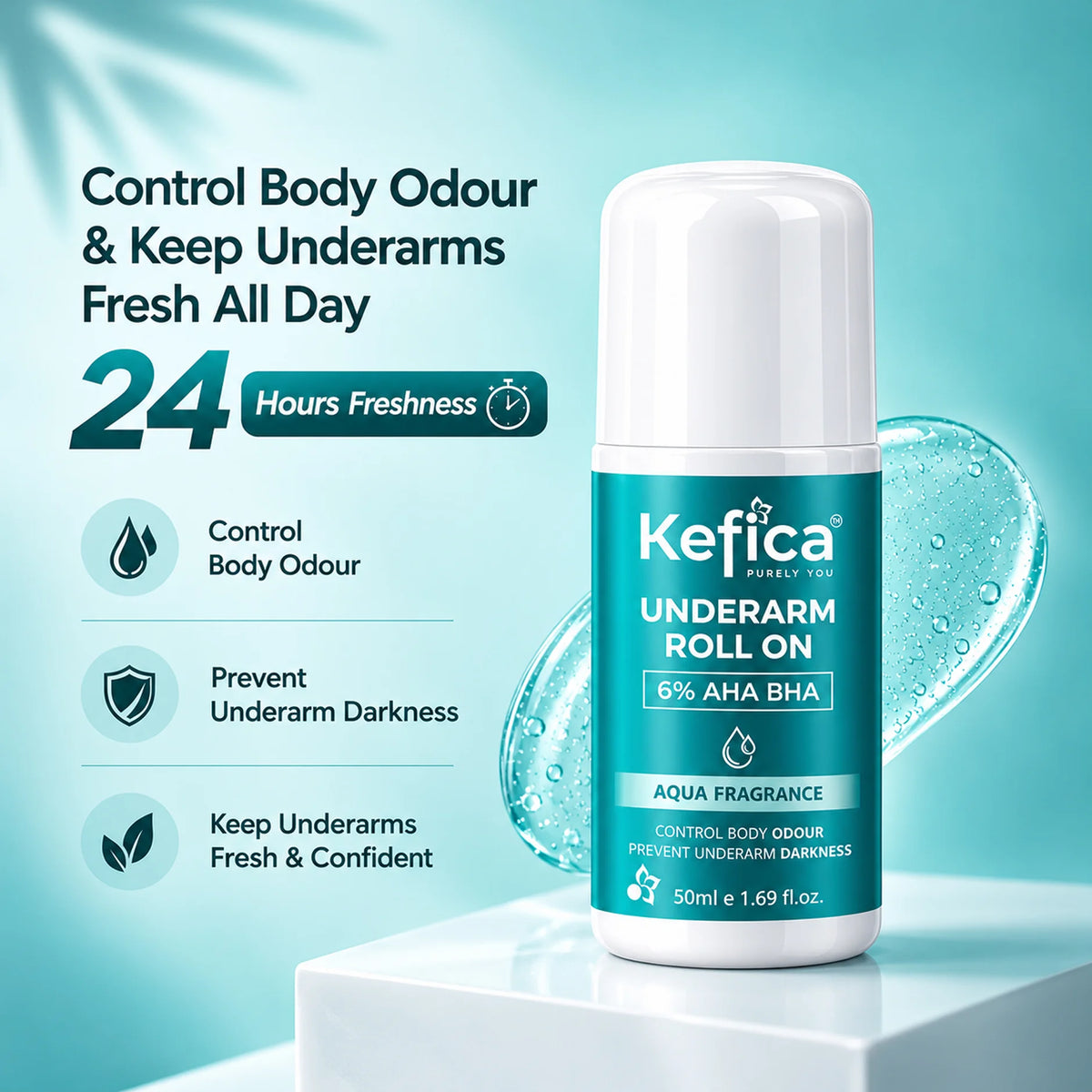 Underarm Roll On with AHA BHA, Glycolic & Salicylic Acid