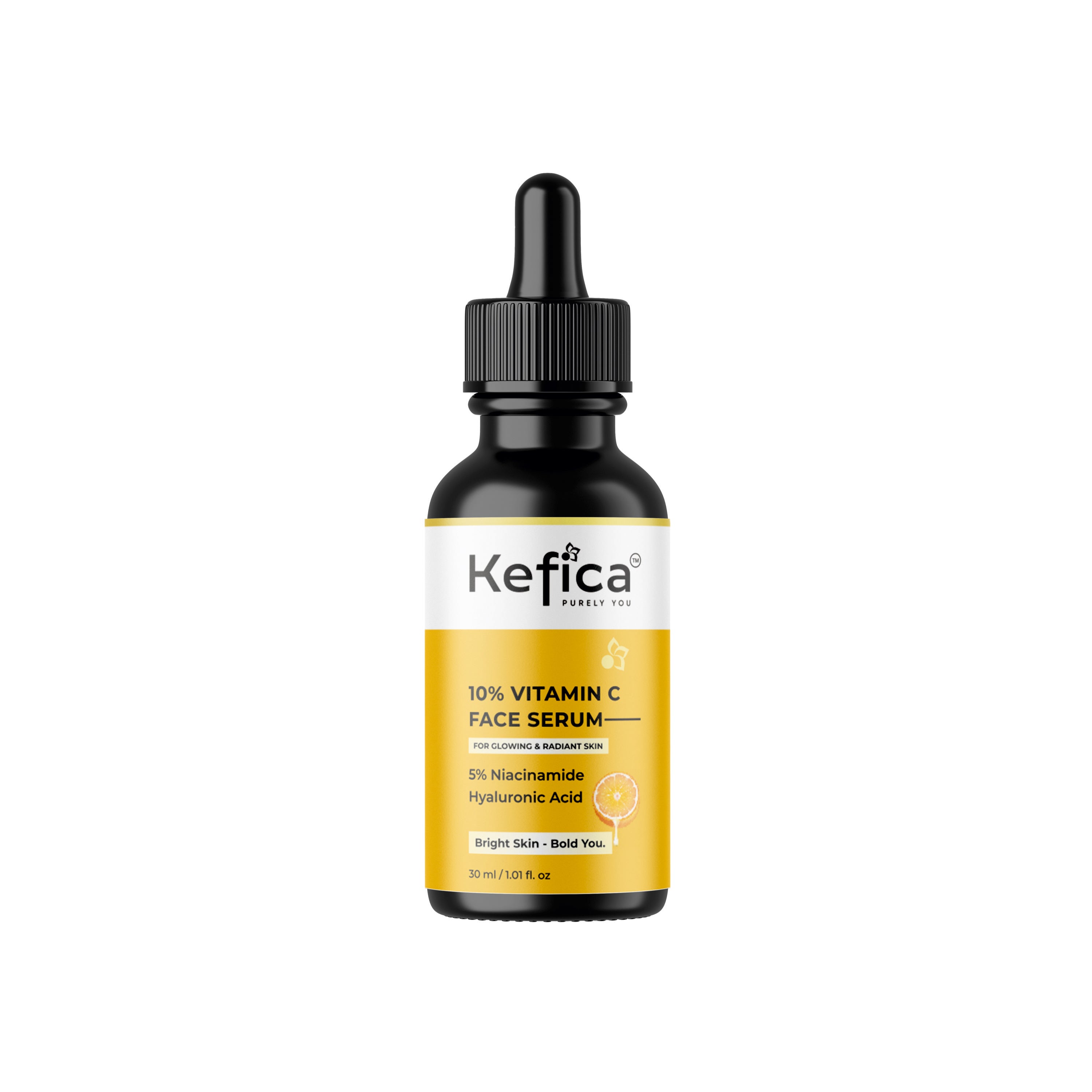Kefica 10% Vitamin C Face Serum – 5% Niacinamide & Hyaluronic Acid (30ml)