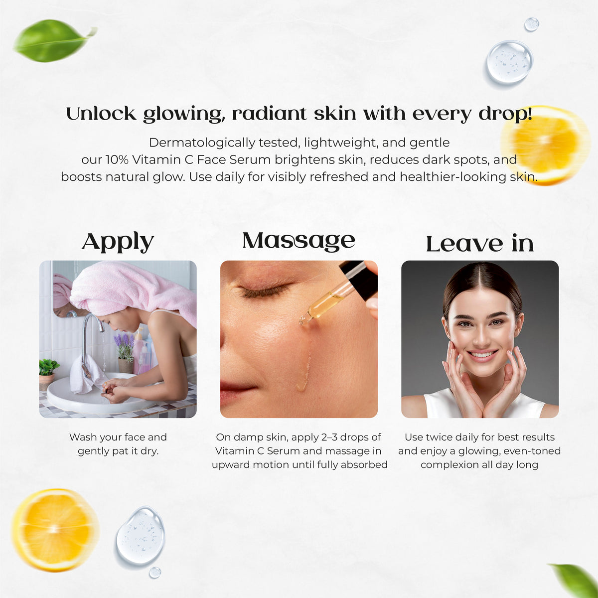 Coffee Face Wash 100ml + Vitamin C Face Serum 30ml | Glow Boosting & Hydrating Skincare Combo
