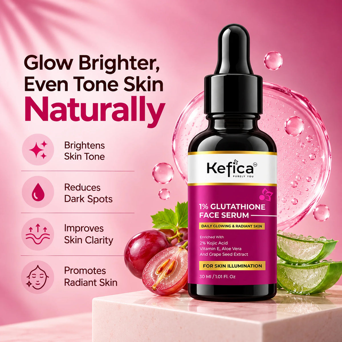 Glutathione & Kojic Acid Face Serum for Radiant Skin