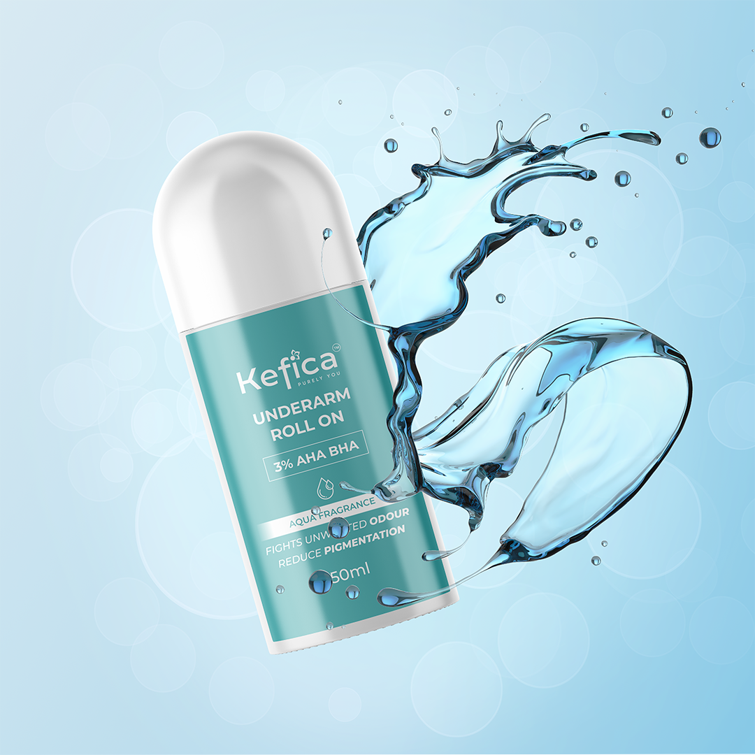 Kefica Underarm Roll On 3% AHA BHA, Aqua Fragrance by Staple Pharmaceuticals - 50 ml